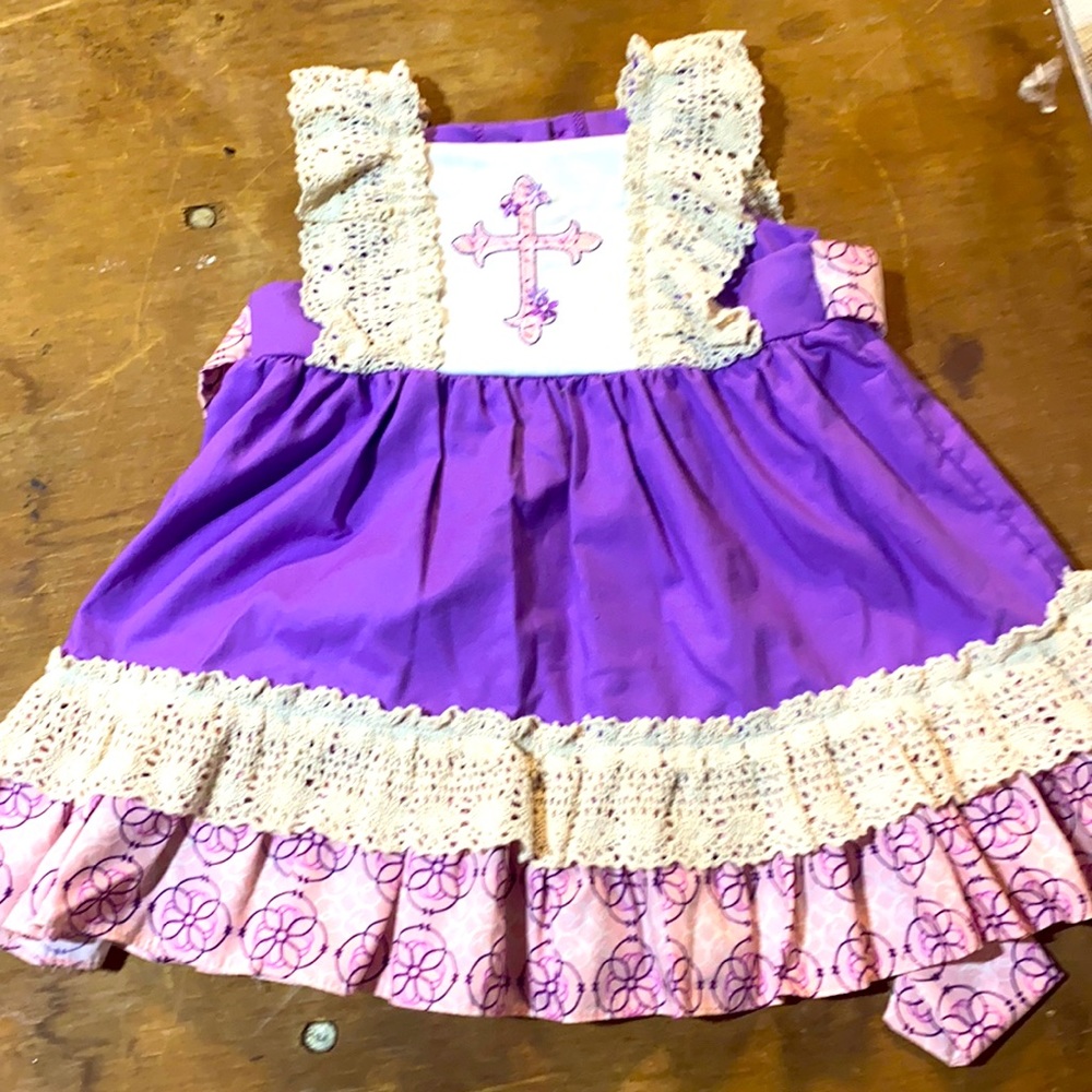Girls dress / cross matching boys 0-3